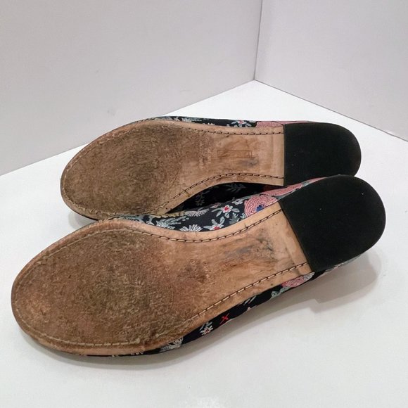 Vince Camuto Lindgren Navy Blue Floral Tapestry Slip On Loafers Size: 9 1/2M - Picture 6 of 9